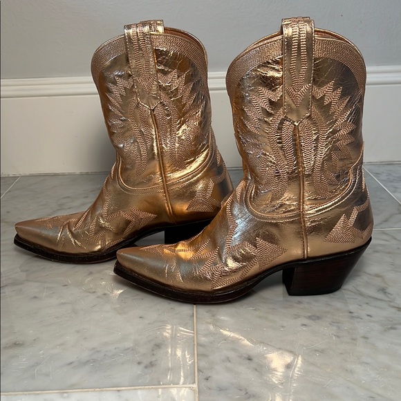 Maggie Metallic Rose Gold Boots - Picture 6 of 15